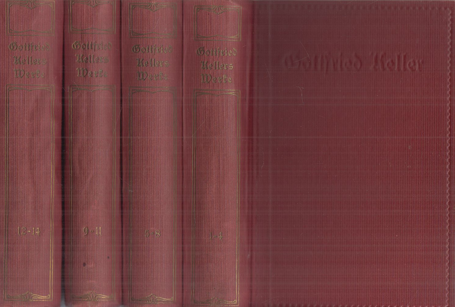 Gottfried Keller - Gottfried Kellers sämtliche Werke in vierzehn Teilen I-IV. [antikvár]