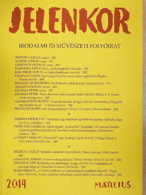 Bedecs László - Jelenkor 2014. március [antikvár]
