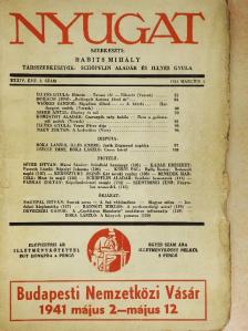 Benedek Marcell - Nyugat 1941. március 1. [antikvár]