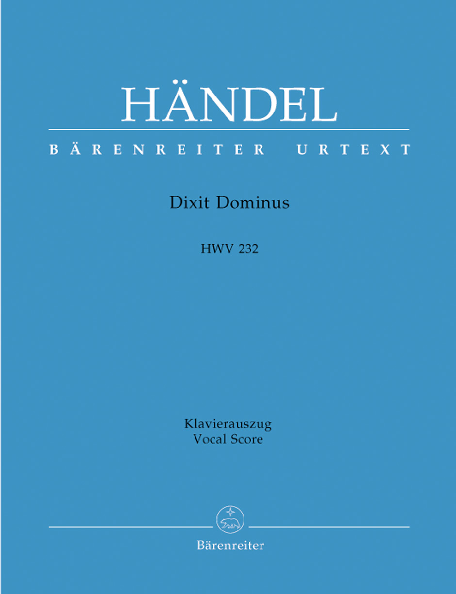 HAENDEL - DIXIT DOMINUS HWV 232 KLAVIERAUSZUG NACH DEM URTEXT DER HALLISCHEN  HAENDEL-AUSG. (A. KÖHS)