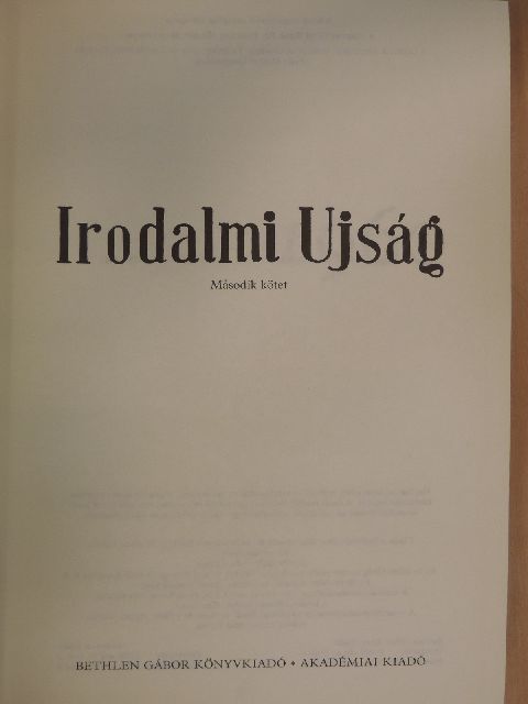 Albert Pál - Irodalmi Ujság 1960-1962 II. [antikvár]