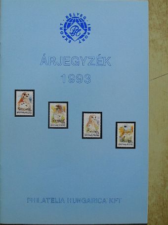 Árjegyzék 1993 - Philatelia Hungarica Kft. [antikvár]