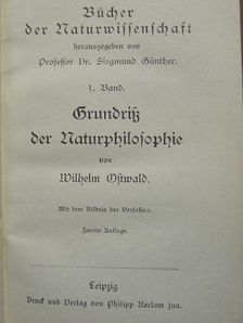 Dr. Siegmund Günther - Grundriss der Naturphilosophie/Geschichte der Naturwissenschaften I-II. (gótbetűs) [antikvár]