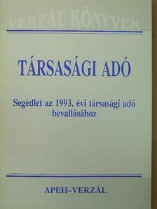 Dr. Kis Pálné - Társasági adó [antikvár]