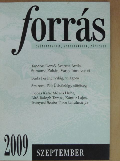 Bíró-Balogh Tamás - Forrás 2009. szeptember [antikvár]
