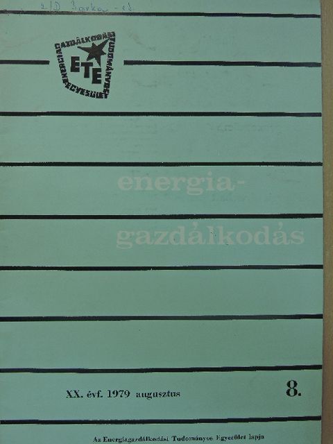 Dr. Dolina Tivadar - Energiagazdálkodás 1979. augusztus [antikvár]