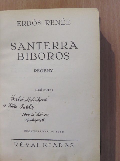 Erdős Renée - Santerra biboros I-II. (aláírt példány) [antikvár]