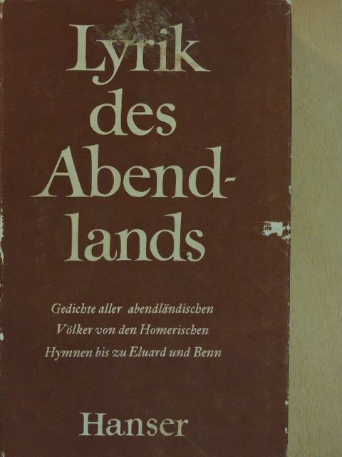Lyrik des Abendlands [antikvár]