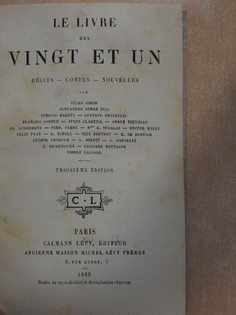 Alexandre Dumas Fils - Le livre des vingt et un [antikvár]