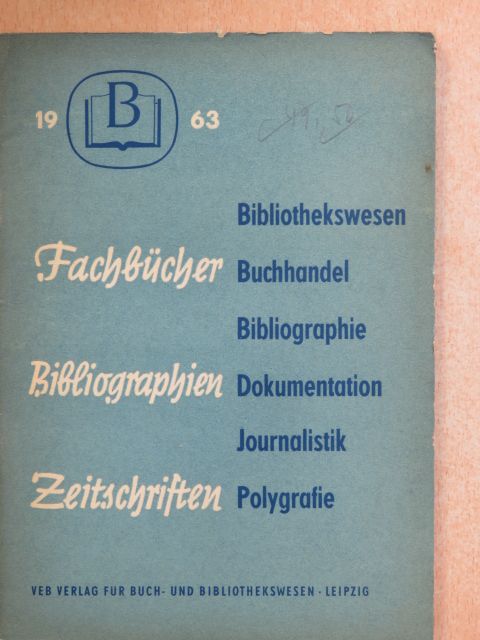 Fachbücher Bibliographien Zeitschriften [antikvár]