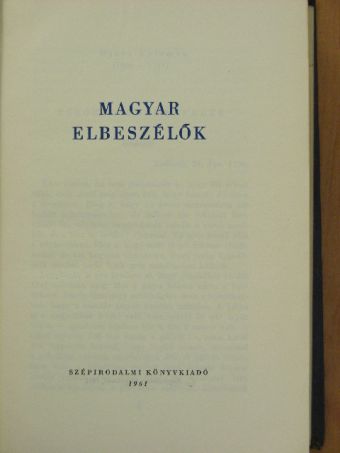 Arany János - Magyar elbeszélők I.  [antikvár]