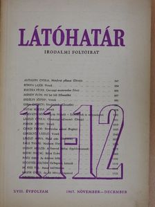 Antalffy Gyula - Látóhatár 1967. november-december [antikvár]