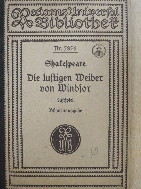 William Shakespeare - Die lustigen Weiber von Windsor (gótbetűs) [antikvár]