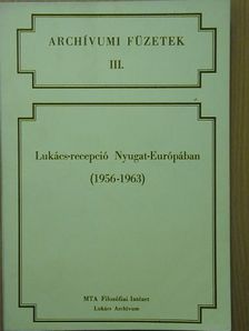 Lukács-recepció Nyugat-Európában [antikvár]