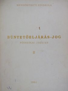 Dr. Chwala Tamás - Büntetőeljárás-jog II. [antikvár]
