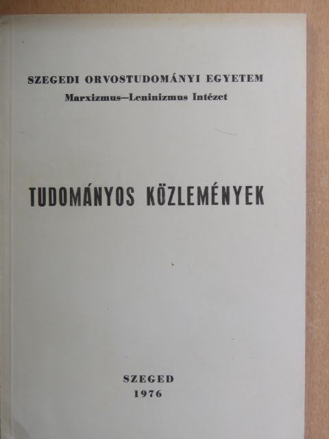 Bárány Ferenc - Tudományos közlemények [antikvár]