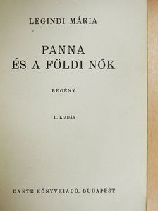 Legindi Mária - Panna és a földi nők [antikvár]