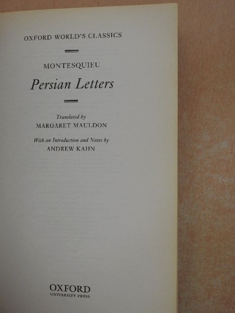 Montesquieu - Persian Letters [antikvár]