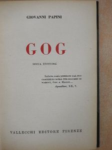 Giovanni Papini - Gog [antikvár]