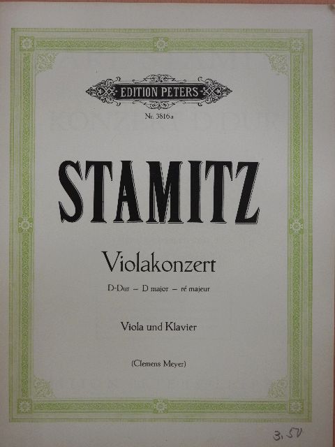 Karl Stamitz - Konzert D Dur [antikvár]