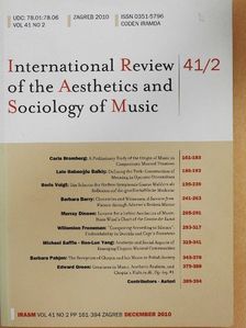 Barbara Barry - International Review of the Aesthetics and Sociology of Music - December 2010 [antikvár]