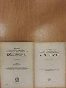 Fehér István - A Magyar Tudományos Akadémia Műszaki Tudományok Osztályának közleményei 1952/1-4. [antikvár]