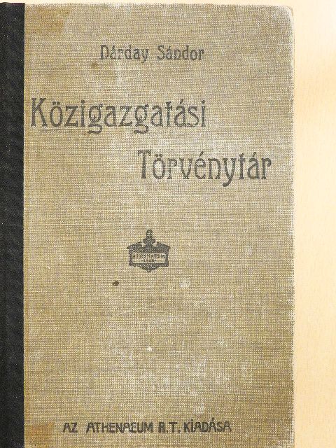 Közigazgatási törvénytár II. [antikvár]