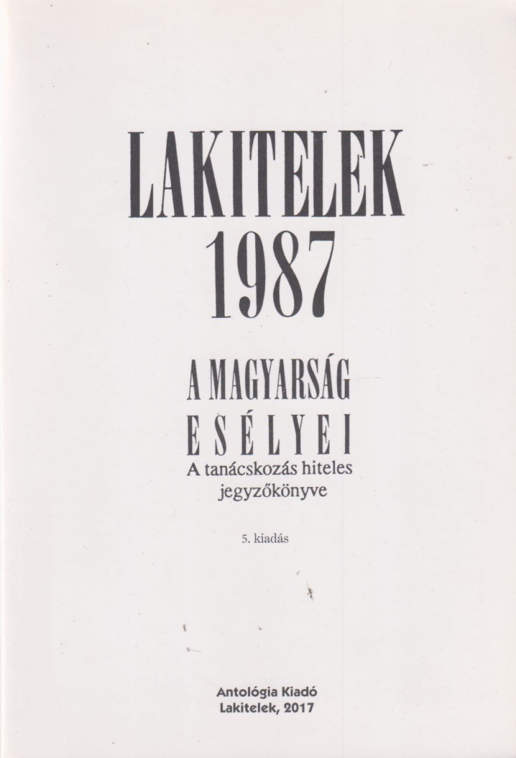 Agócs Sándor - Lakitelek 1987 [antikvár]