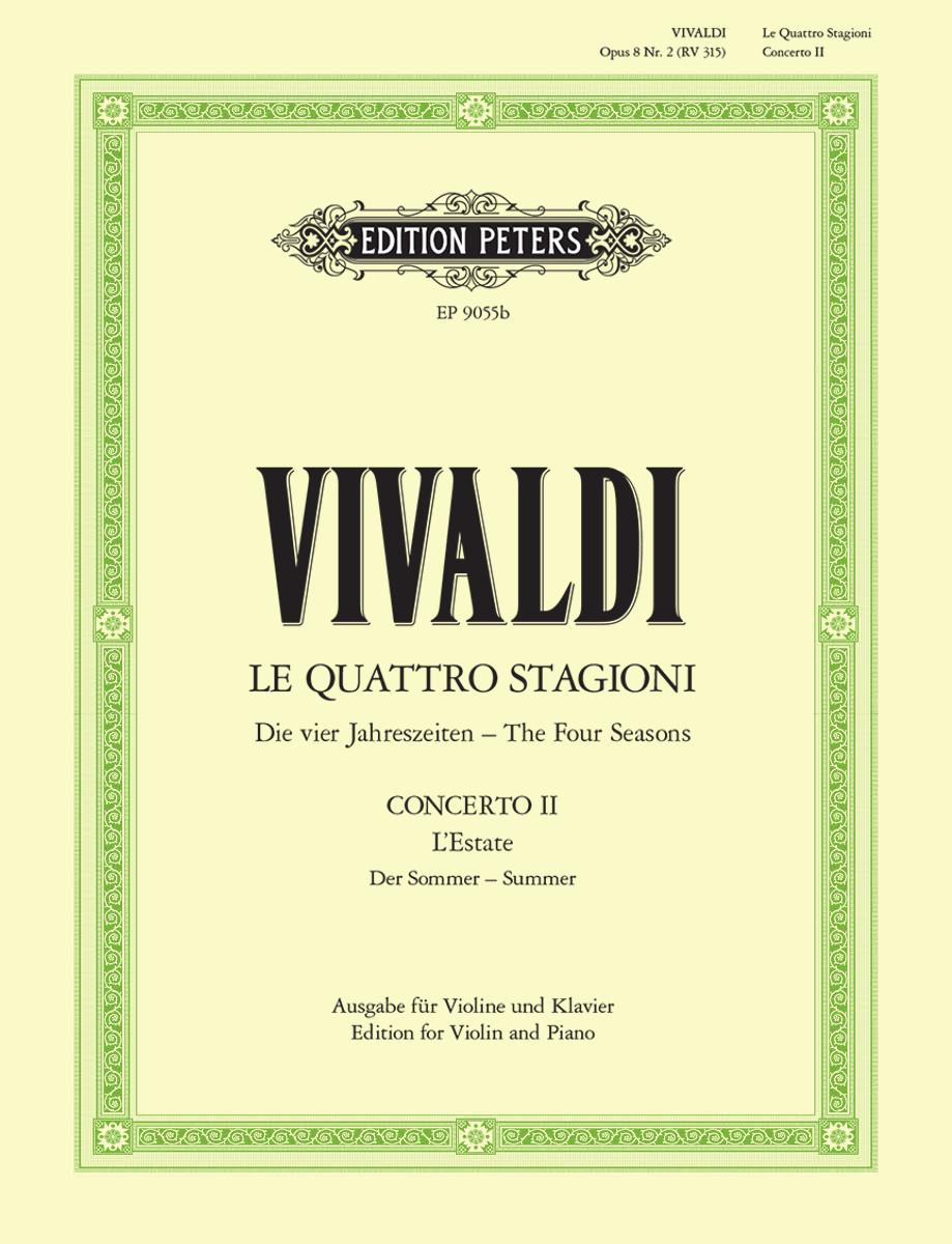 Vivaldi - DIE JAHRESZEITEN CONCERTO II DER SOMMER OP.8, NO2, RV 315, VIOLINE UND KLAVIER (WALTER KOLNEDER)