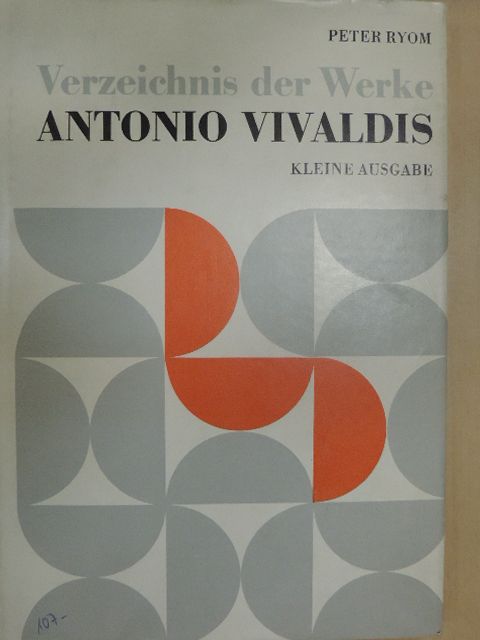 Antonio Vivaldi - Verzeichnis der Werke Antonio Vivaldis [antikvár]
