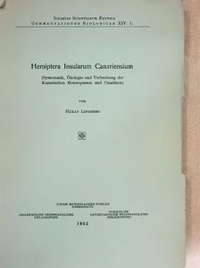 Hakan Lindberg - Hemiptera Insularum Canariensium [antikvár]