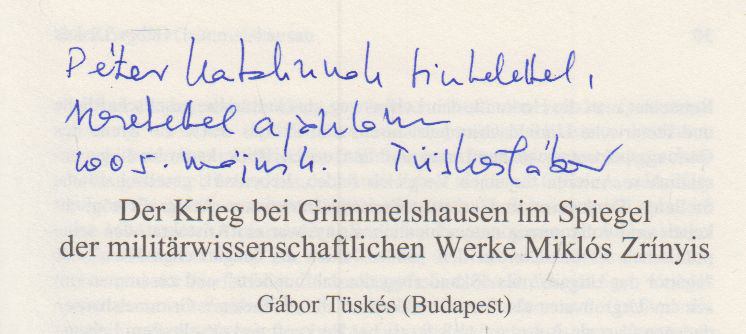 Tüskés Gábor, Dieter Breuer (szerk.) - Simpliciana - Schriften der Grimmelshausen-Gesellschaft XXVI. Jahrgang 2004 - Sonderdruck (dedikált) [antikvár]