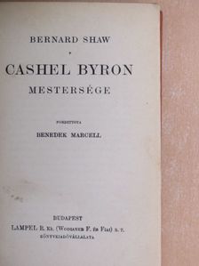 Bernard Shaw - Cashel Byron mestersége [antikvár]