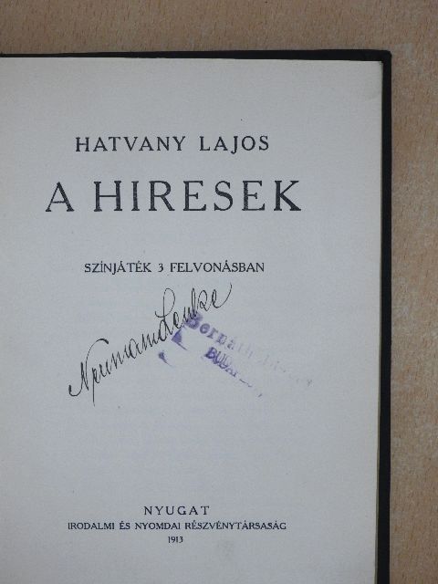 Hatvany Lajos - A hiresek/Szodoma és Gomorra [antikvár]