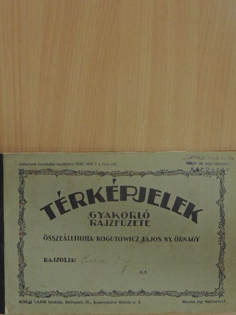 Térképjelek gyakorló rajzfüzete [antikvár]