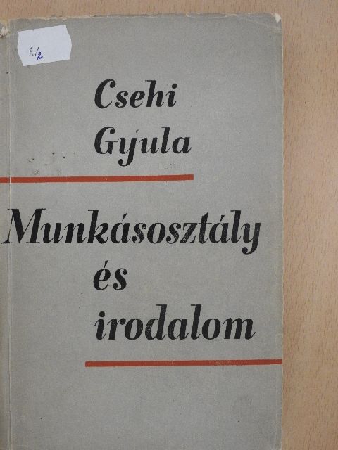 Csehi Gyula - Munkásosztály és irodalom [antikvár]