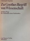 Christoph Gögelein - Zu Goethes Begriff von Wissenschaft [antikvár]