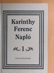 Karinthy Ferenc - Napló 1. [antikvár]