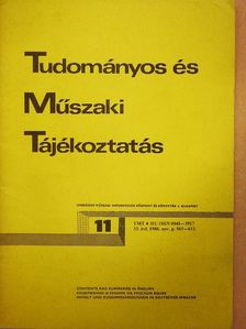 Kincses István - Tudományos és Műszaki Tájékoztatás 1986. november [antikvár]