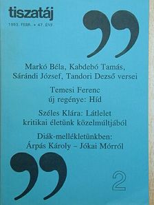 Árpás Károly - Tiszatáj 1993. február [antikvár]