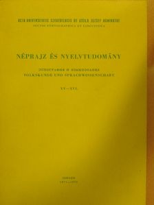 Domokos Péter - Néprajz és nyelvtudomány XV-XVI. [antikvár]