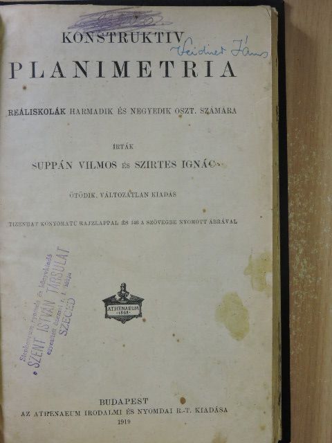 Suppán Vilmos - Konstruktiv planimetria [antikvár]
