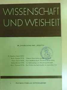 Dr. Sophronius Clasen - Wissenschaft und Weisheit 1967/3 [antikvár]