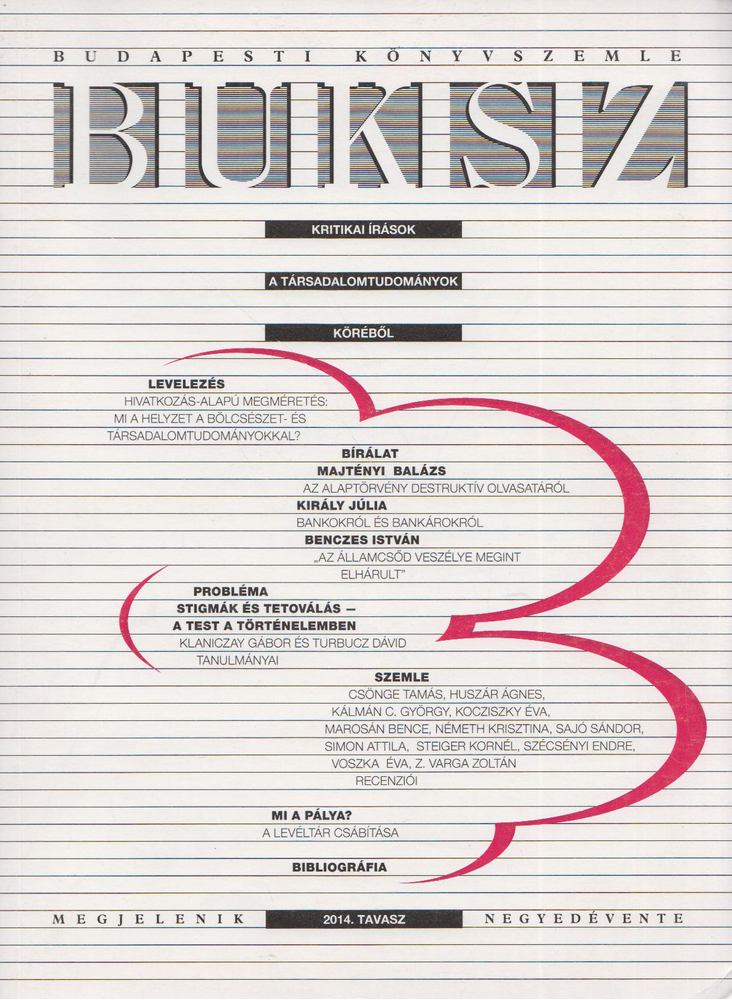 Wessely Anna - BUKSZ - 2014. tavasz [antikvár]