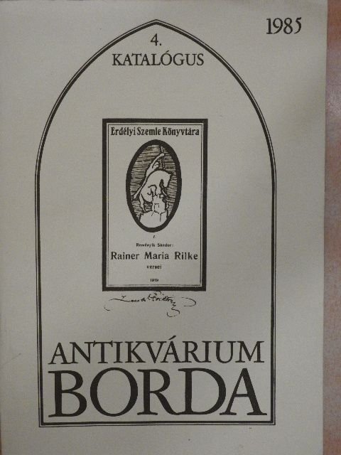 Borda Antikvárium 4. katalógus [antikvár]