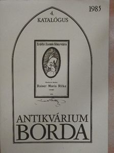 Borda Antikvárium 4. katalógus [antikvár]