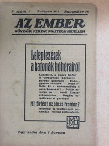 Diószeghy Miklós - Az Ember 1918. november 19. [antikvár]