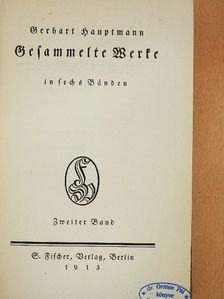 Gerhart Hauptmann - Gesammelte Werke II. (gótbetűs) [antikvár]