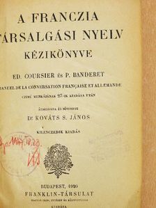 Ed. Coursier - A franczia társalgási nyelv kézikönyve [antikvár]
