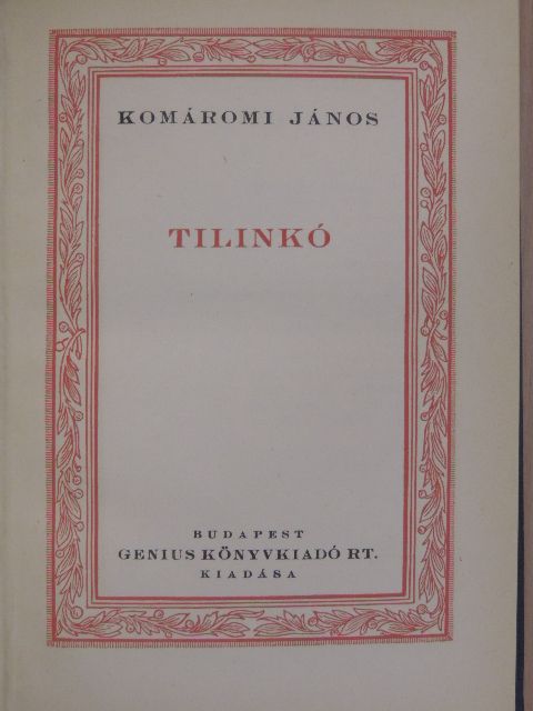 Komáromi János - Tilinkó [antikvár]